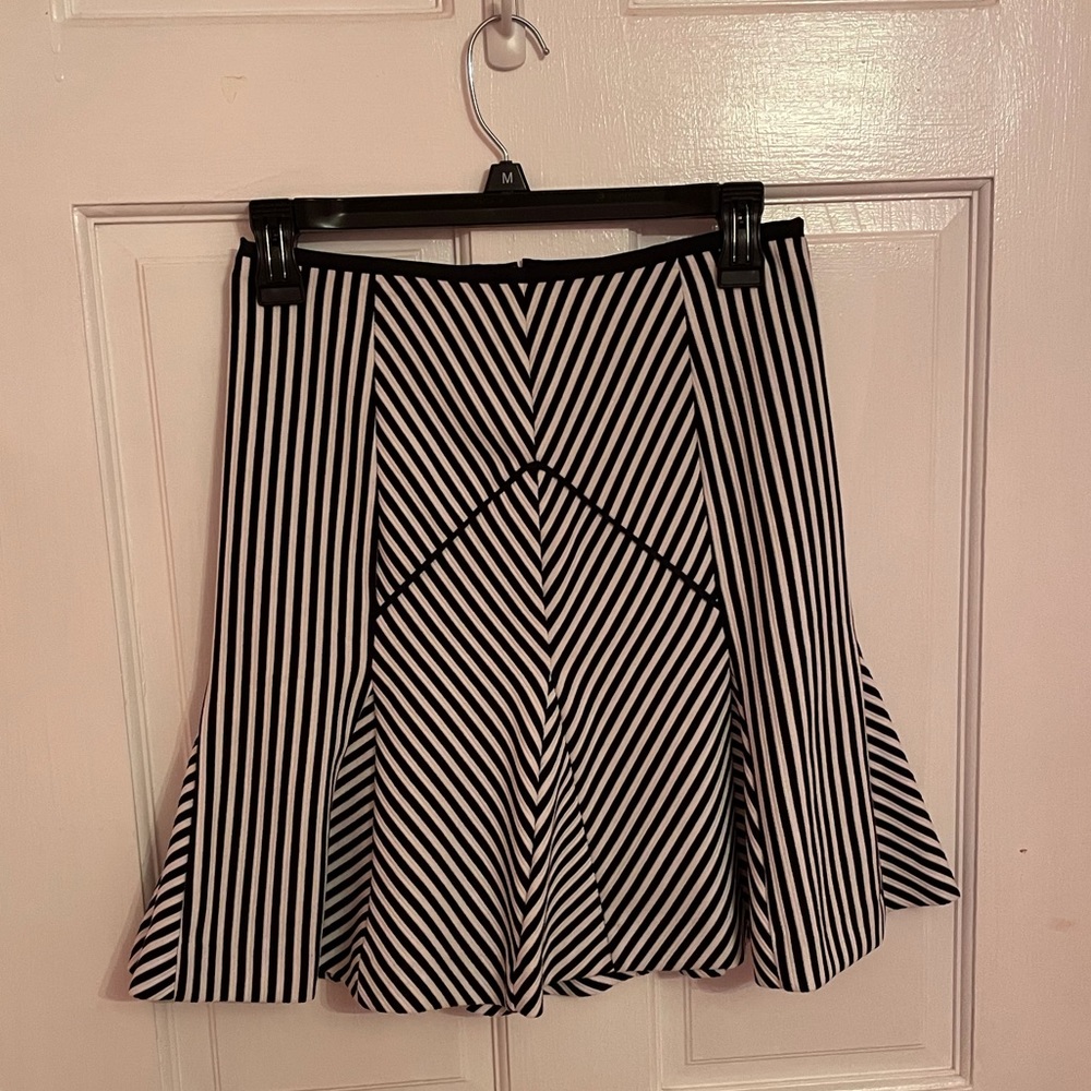 Banana Republic Black & White Striped Skirt